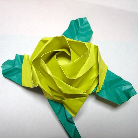 Origami Rose, Origami rose, based on zabuton - 8x8 matrix, …